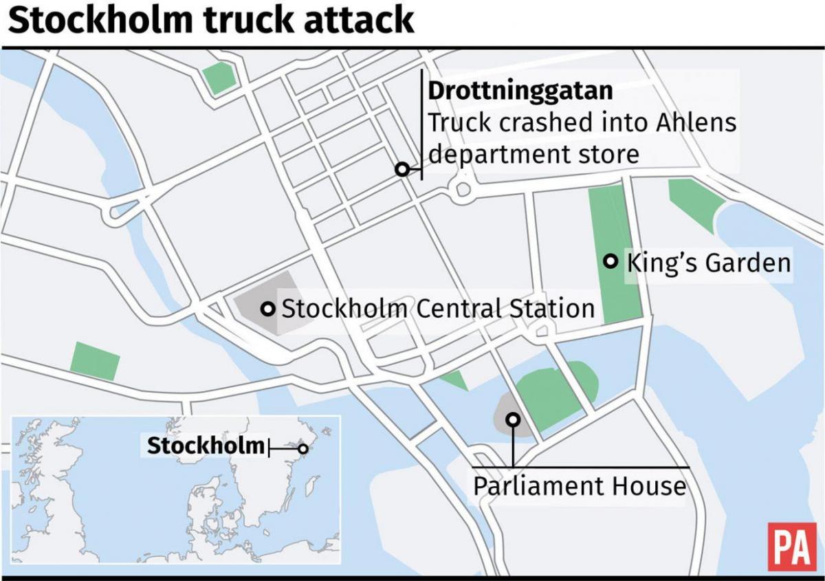 карта дроттнинггатан у Стокхолму
