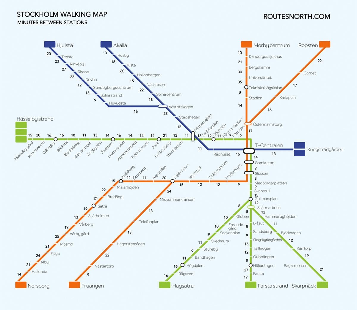 карта Стокхолма пешице