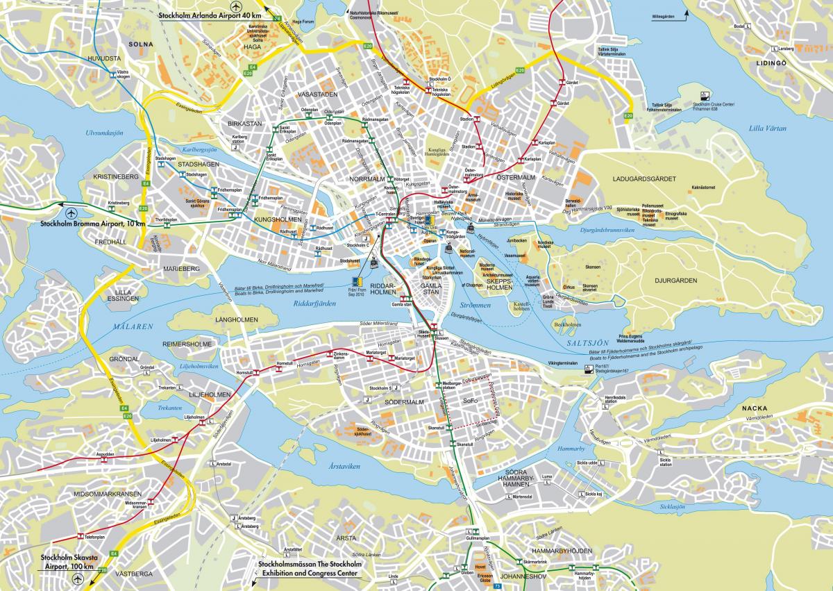 мапа града Стокхолм