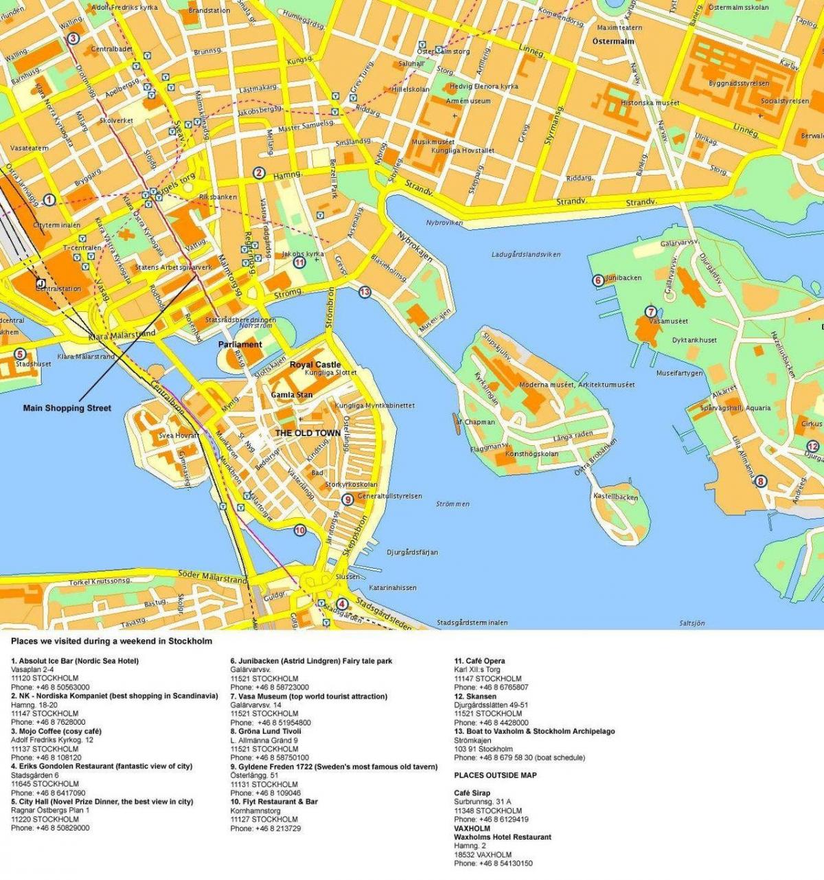 карта Стокхолм крстарење терминал