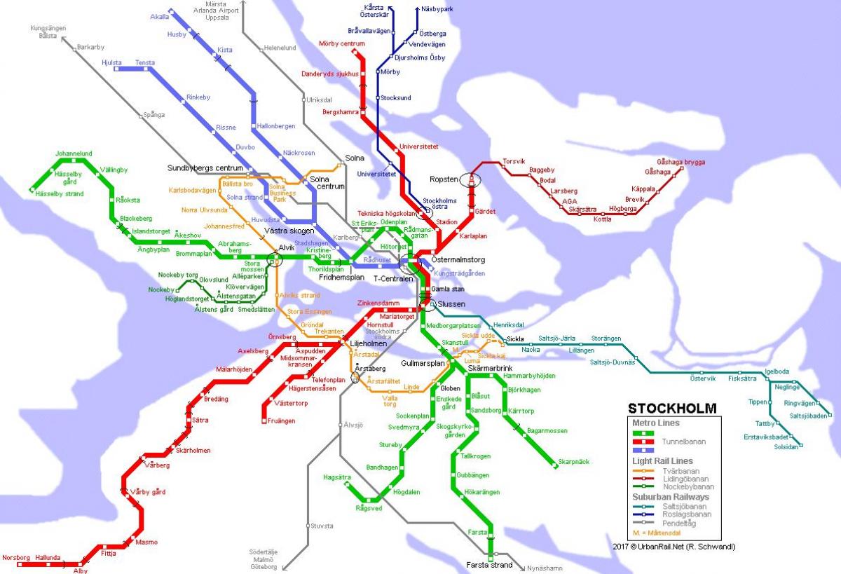 карта метро Стокхолм