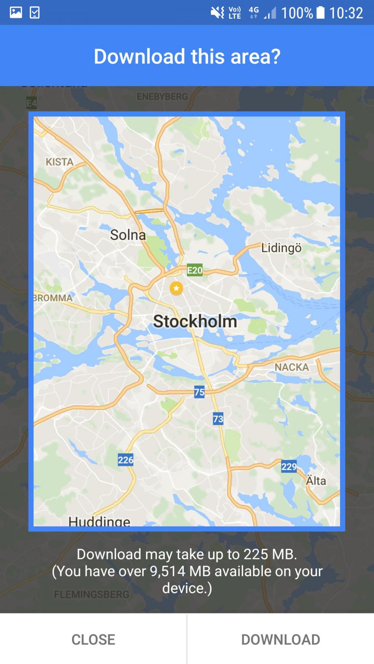 оффлине карта Стокхолма