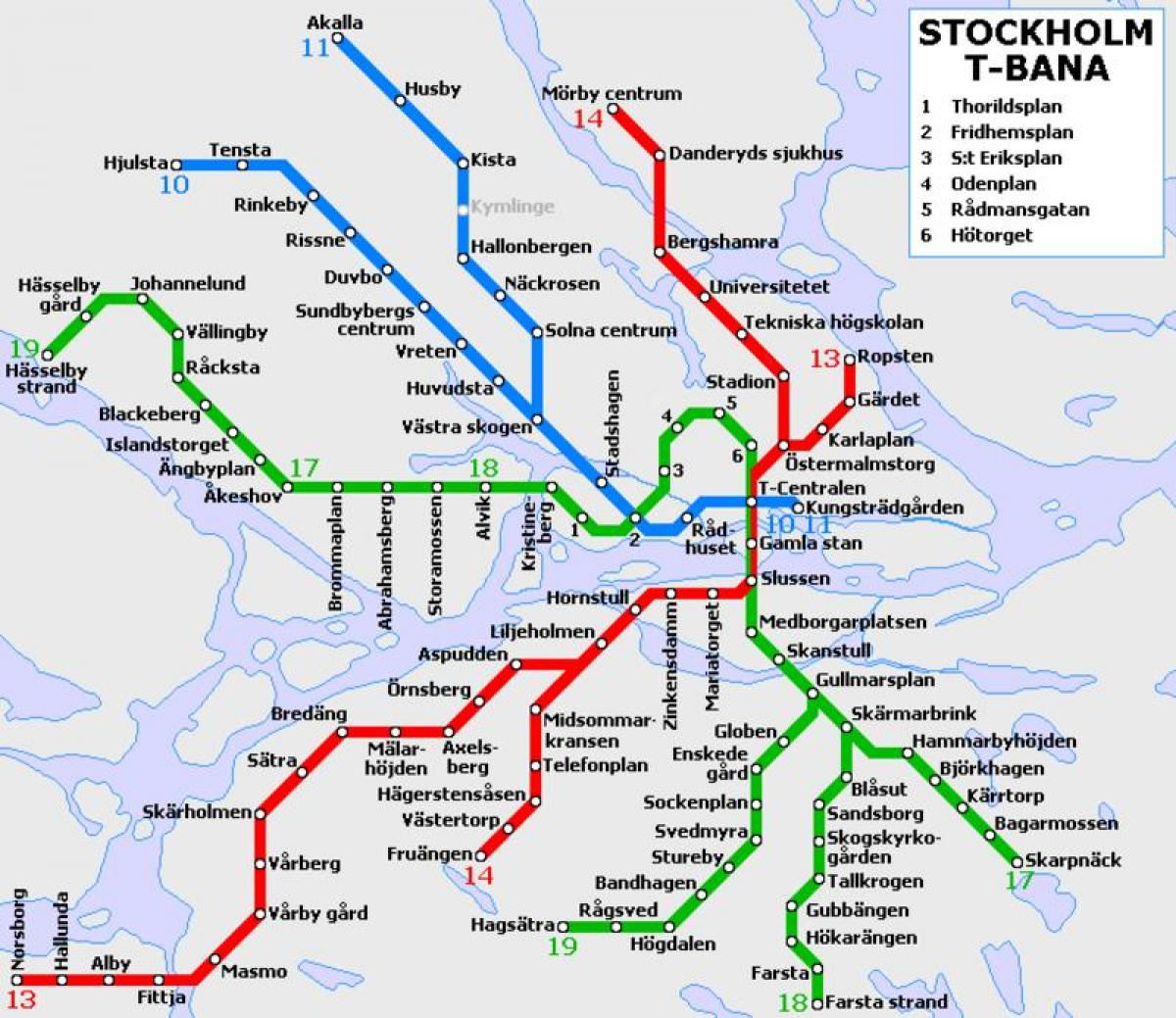 Стокхолм Бахн т карта