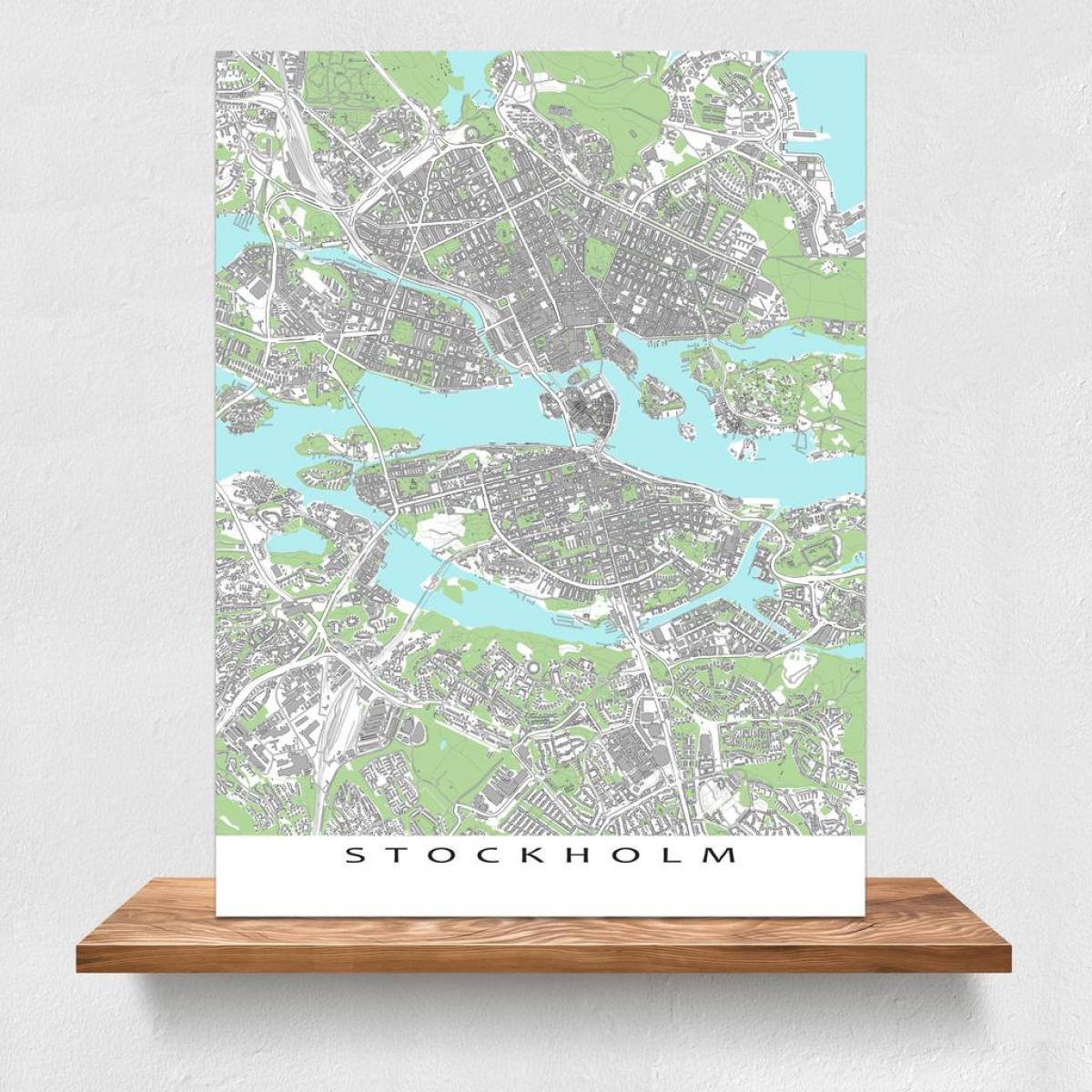 карта Стокхолма одштампати карту 