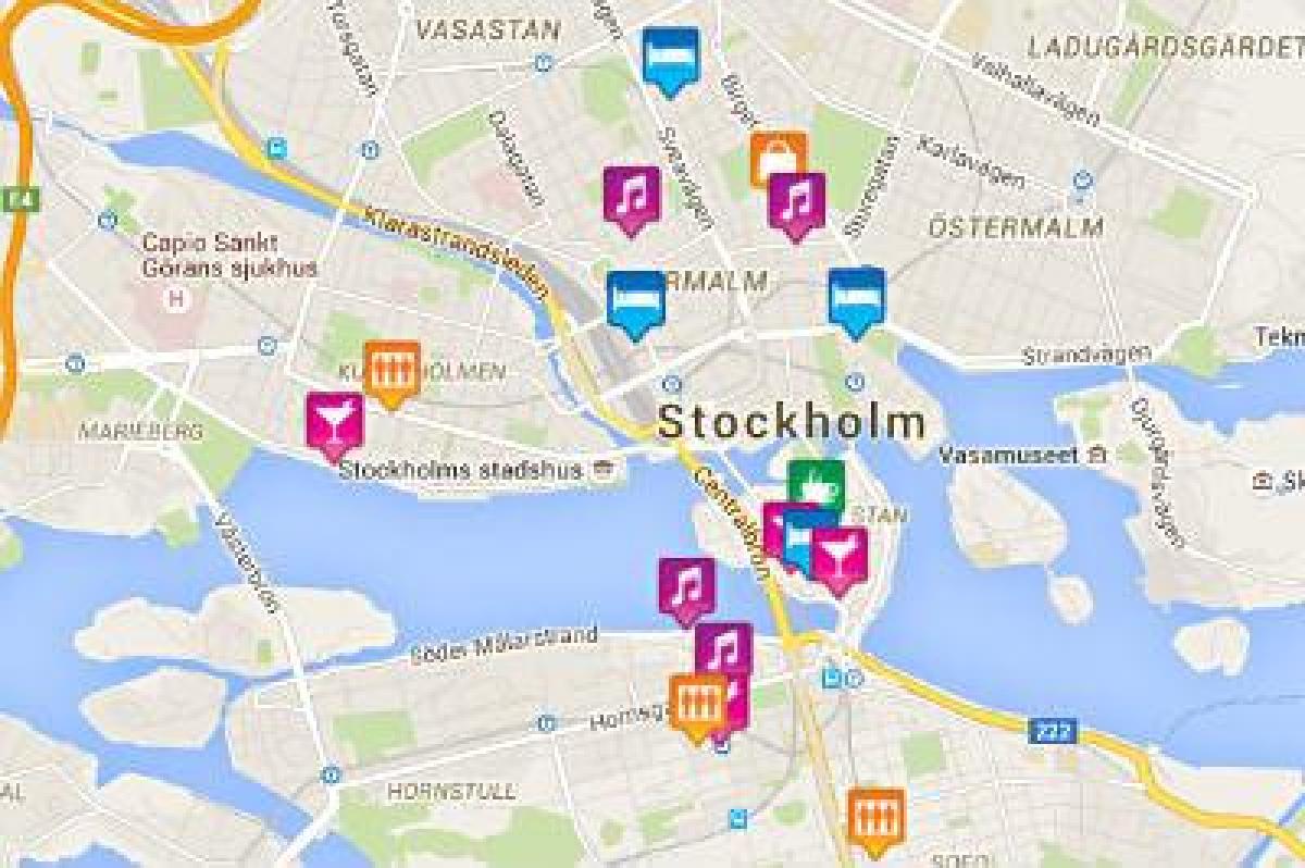 карта геј-карти Стокхолма