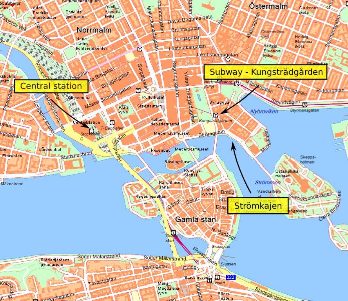 Стокхолм централне мапи