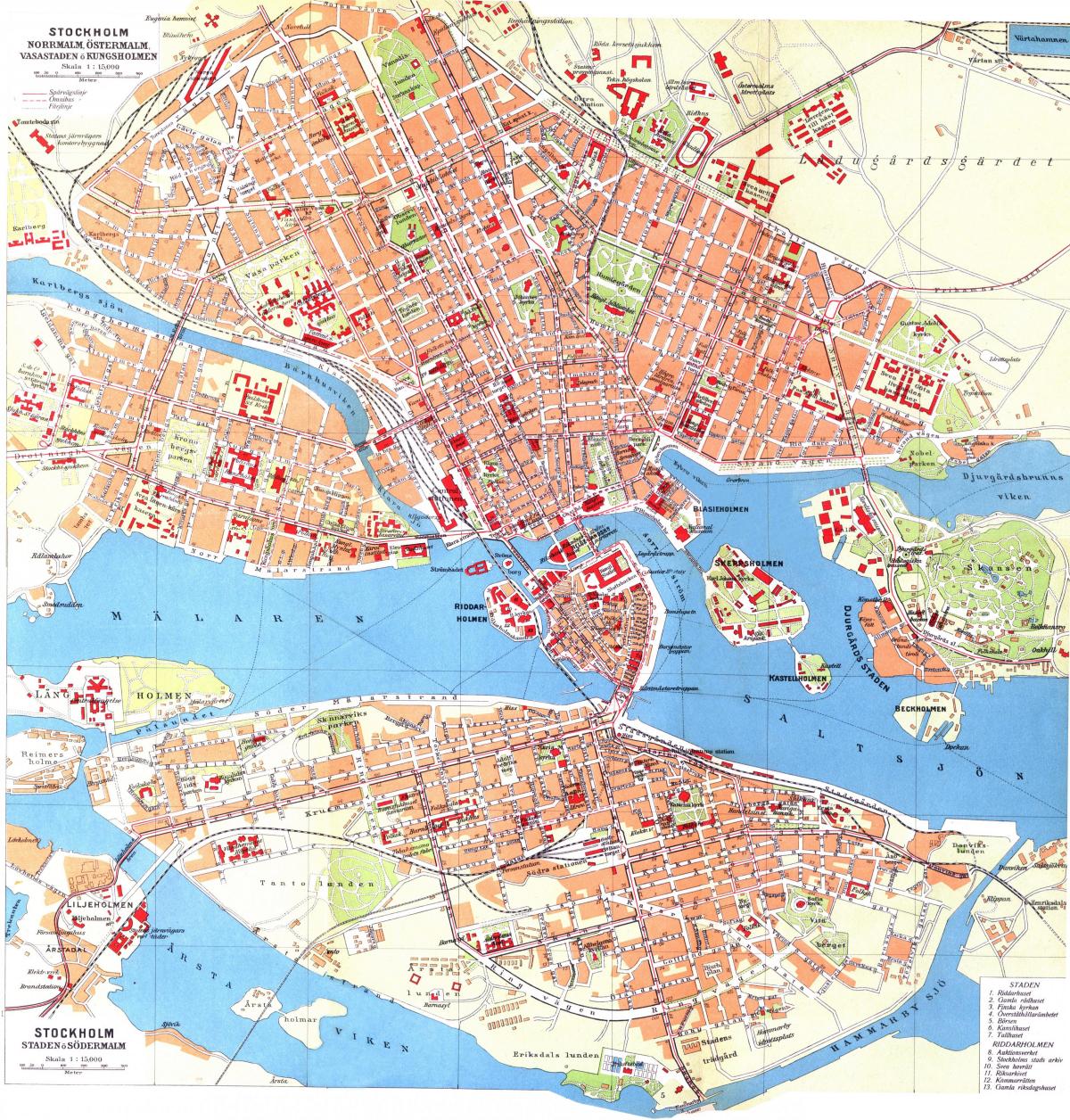 карта кунгсхольмен у Стокхолму