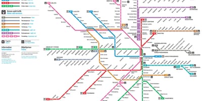 Шема метро у Стокхолму