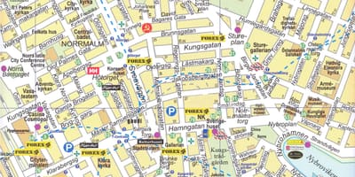 Карта центру Стокхолма