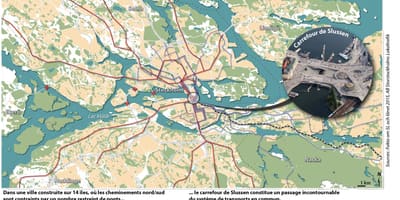 Карта слюссен у Стокхолму