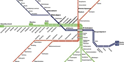 Т центру Стокхолма мапи