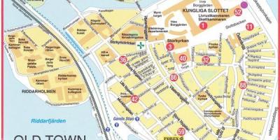 Мапа старог града у Стокхолму, Шведска
