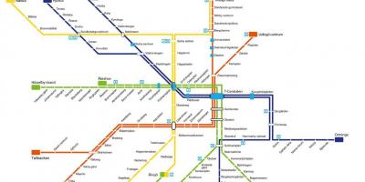 Карта Стокхолма метро арт
