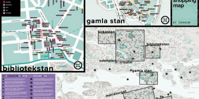 Карта Стокхолма-продавнице