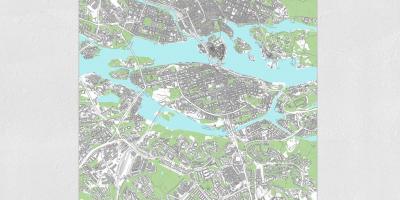 Карта Стокхолма одштампати карту 