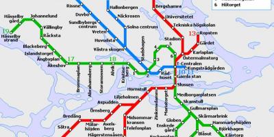 Јавни превоз Стокхолма мапи