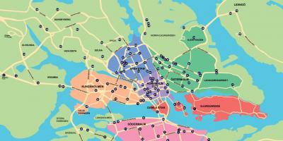 Мапа града бицикл мапи Стокхолма