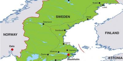 Главни град Шведске на мапи