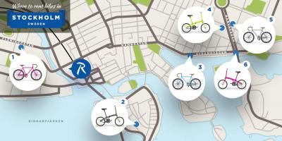 Стокхолм град бицикли картицу