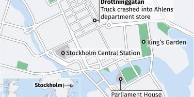 Карта дроттнинггатан у Стокхолму