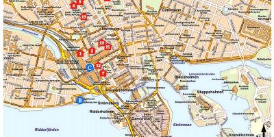 Туристичка карта Стокхолму, Шведска